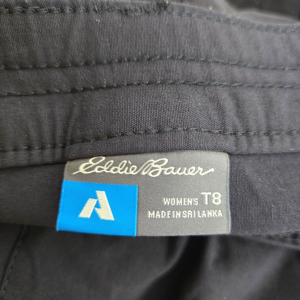 Eddie Bauer First Accent Guide Pro Capri Pants Gorpcore Hiking Black T8 Flaw - Picture 3 of 11